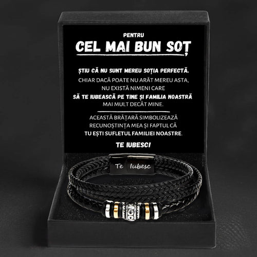 Cadou CMB Sot - Bratara Piele BLK