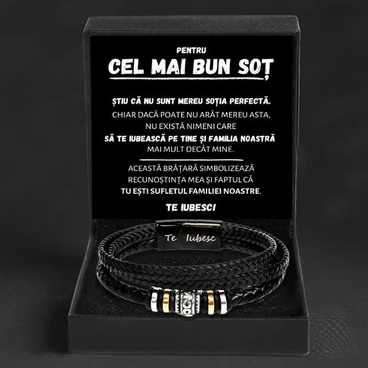 Cadou CMB Sot - Bratara Piele BLK