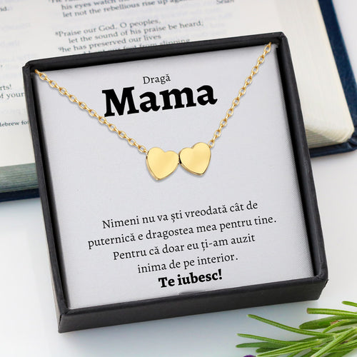 Cadou Mama - Colier Gold Hearts Interior