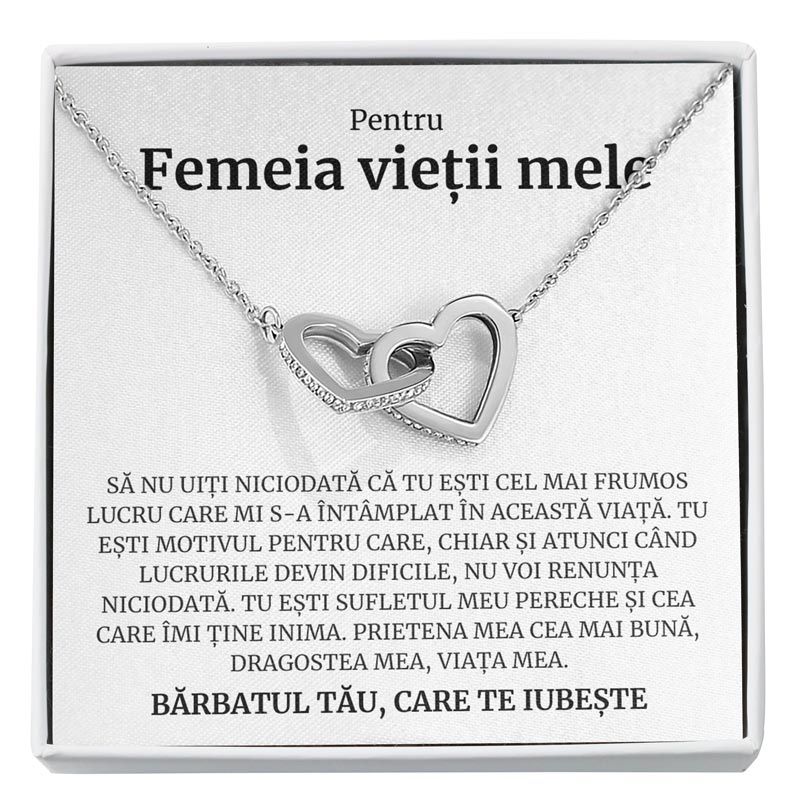 Cadou Femeia Vietii - Colier Inimi