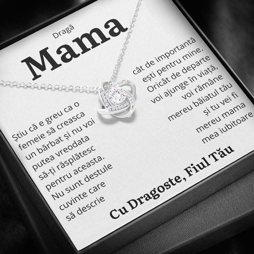 Cadou Mama - Colier Love Knot Fiu Importanta