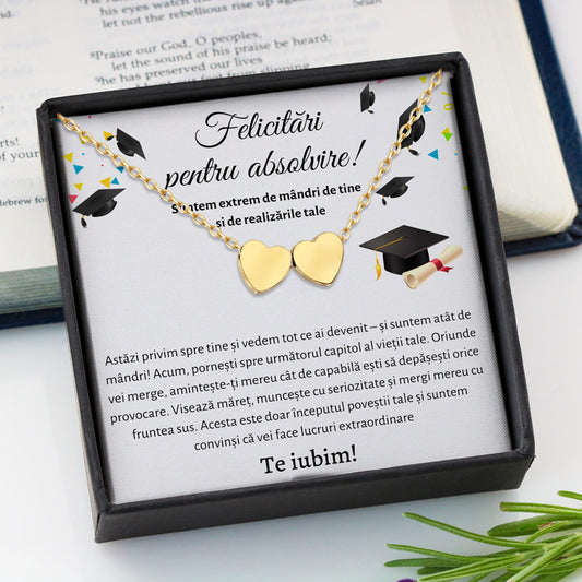 Cadou Absolvire Fete - Colier Gold Hearts Mandri