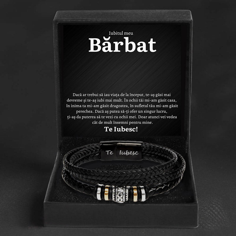 Cadou Barbat - Bratara Piele Inceput
