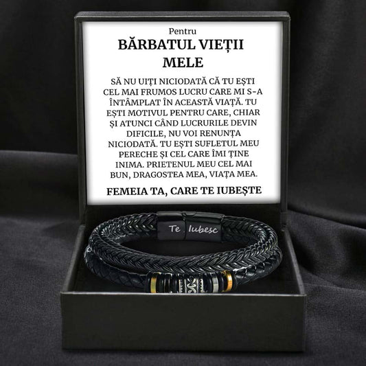 Cadou Barbatul Vietii - Bratara Piele