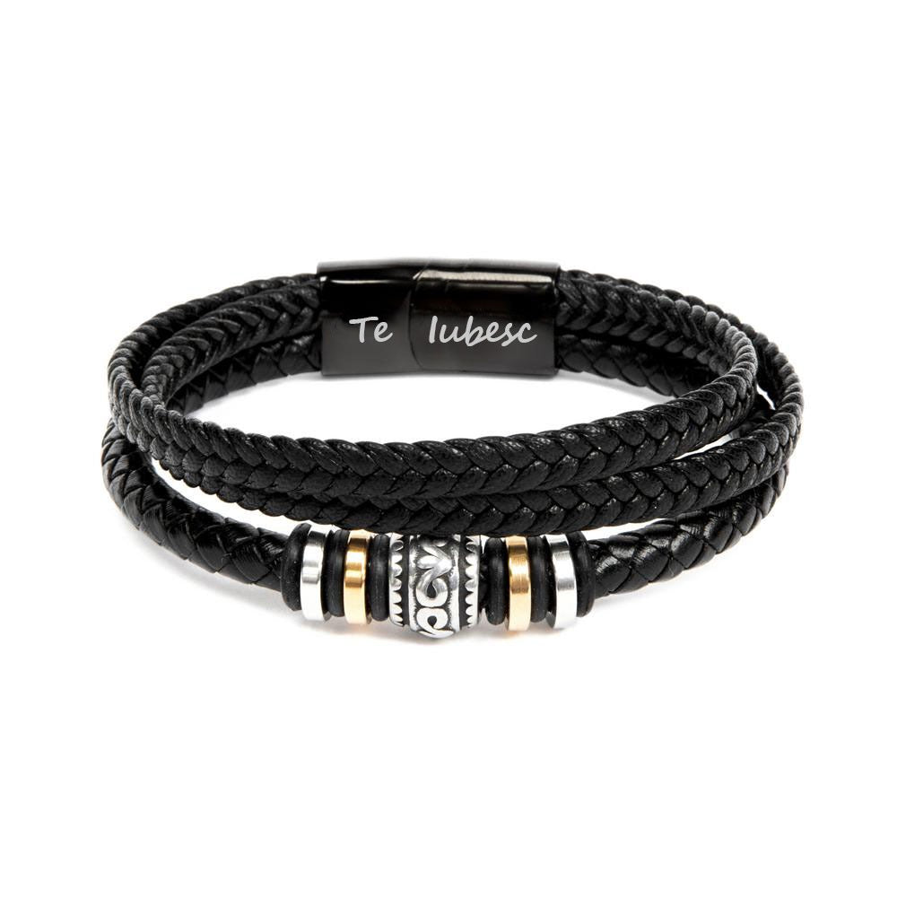 Cadou Fiu - Bratara Piele Tata Lei