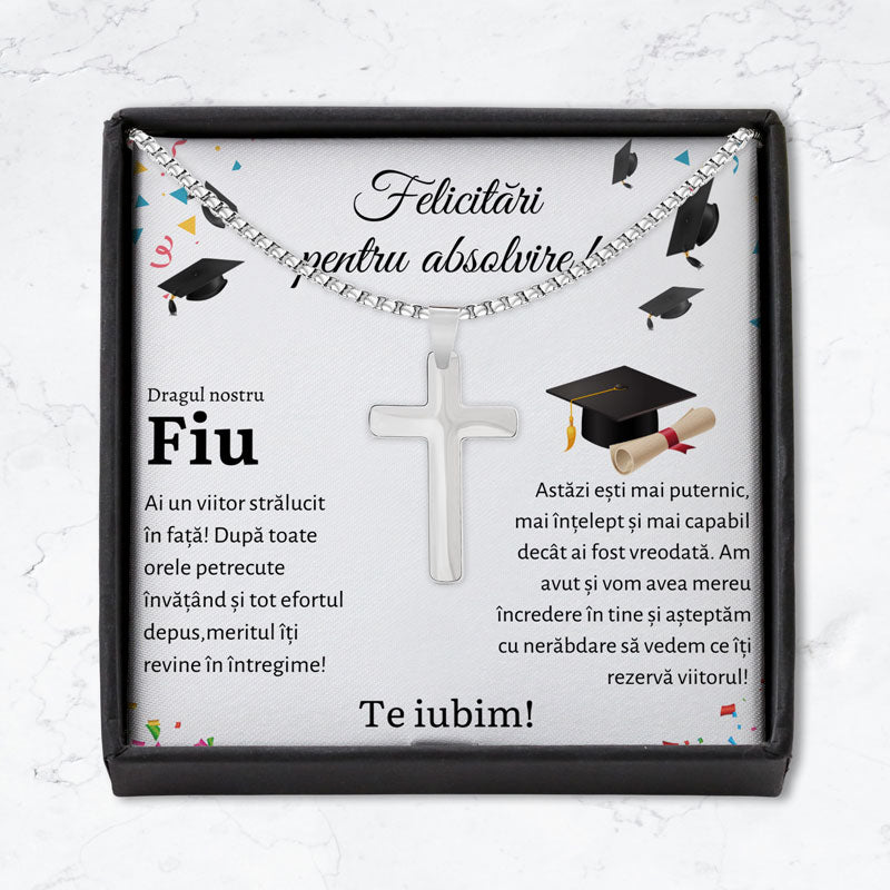 Cadou Absolvire Fiu - Colier Cruce