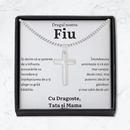 Cadou Fiu - Colier Cruce Parinti