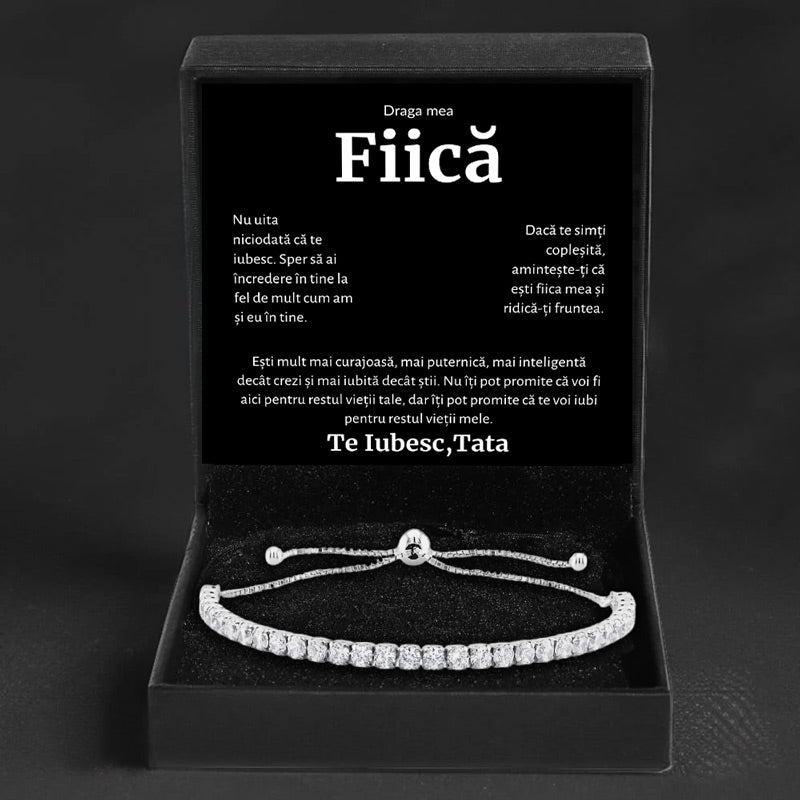 Cadou Fiica - Bratara Tennis Tata BLK