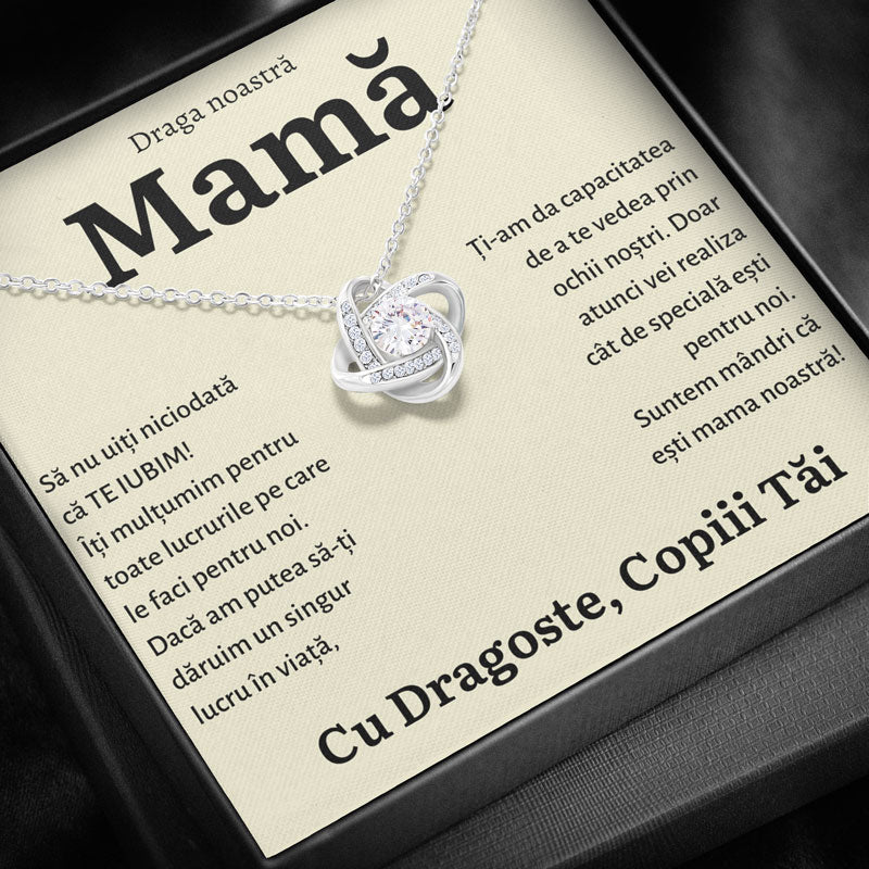 Cadou Mama - Colier Love Knot Copii