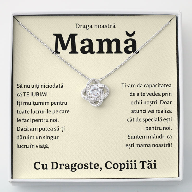 Cadou Mama - Colier Love Knot Copii
