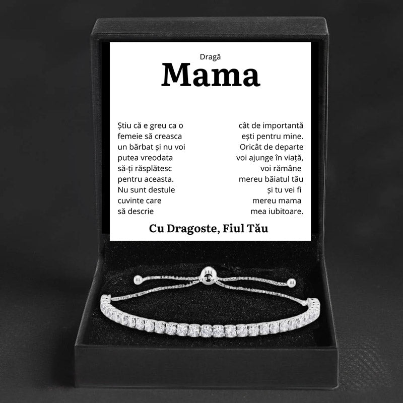 Cadou Mama - Bratara Tennis Fiu "Importanta"