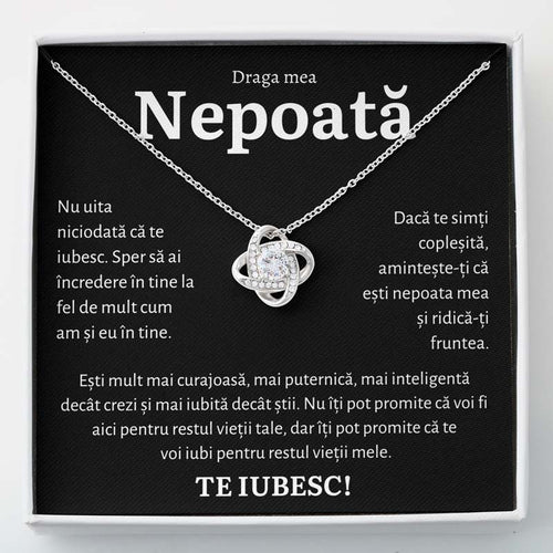 Cadou Nepoata - Colier Love Knot BLK