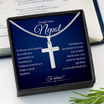 Cadou Nepot - Colier Cruce Blue