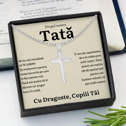Cadou Tata - Colier Cruce Copii