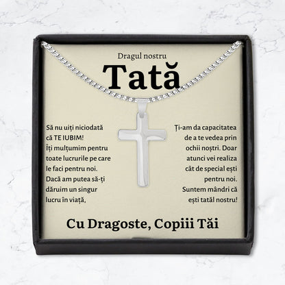 Cadou Tata - Colier Cruce Copii