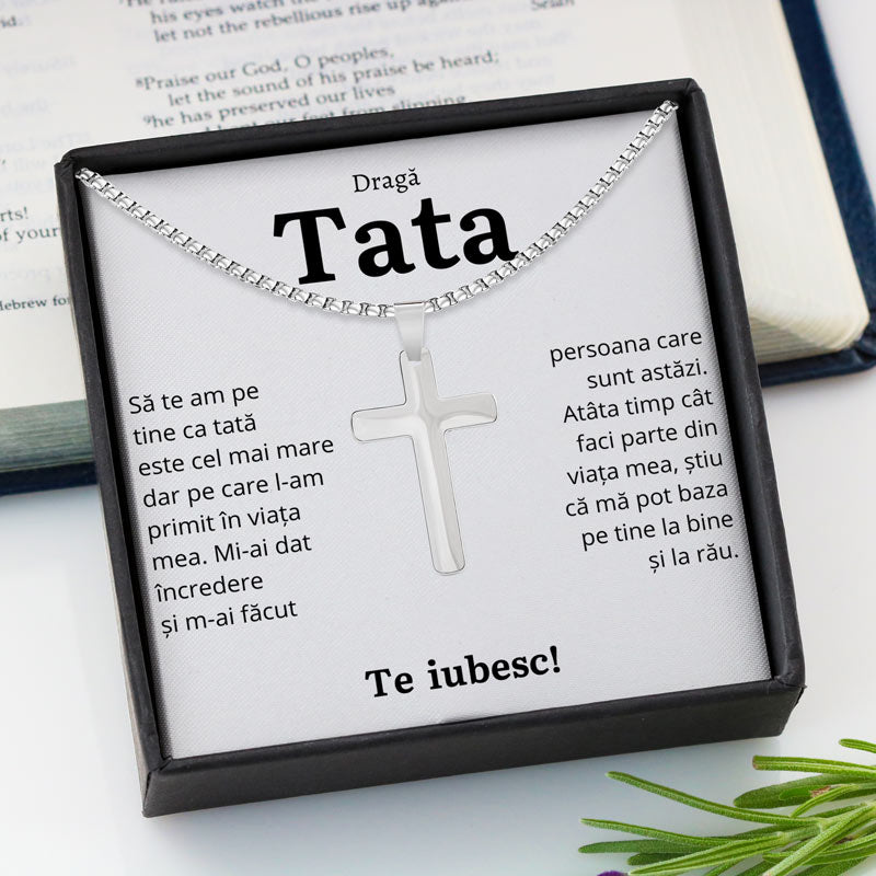 Cadou Tata - Colier Cruce Incredere