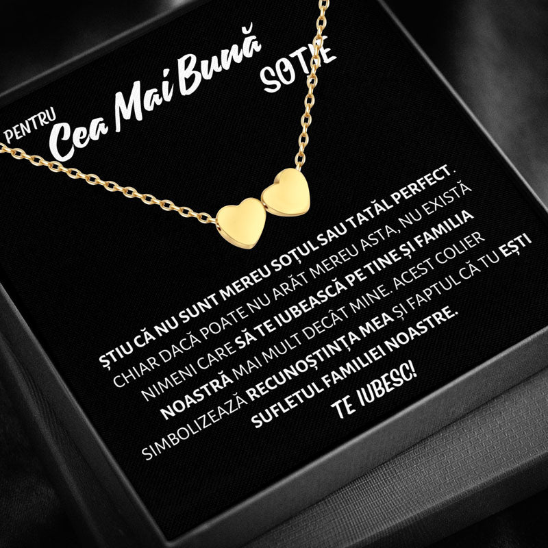 Cadou CBS Sotie - Colier Gold Hearts