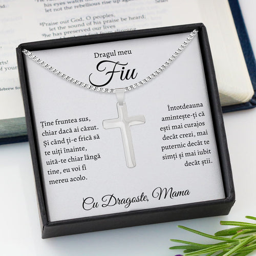 Cadou Fiu - Colier Cruce Mama Fruntea