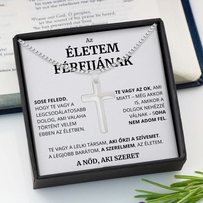 HU-8C Ajándék Életem Férfijának - Kereszt nyaklánc