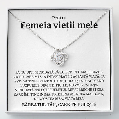 Cadou Femeia Vietii - Colier Love Knot