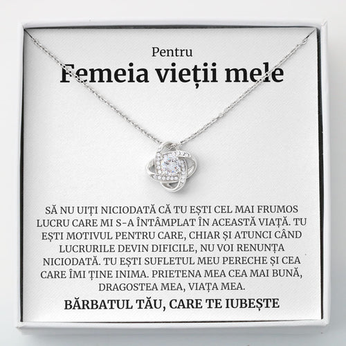 Cadou Femeia Vietii - Colier Love Knot