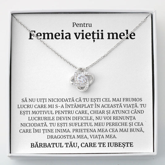 Cadou Femeia Vietii - Colier Love Knot