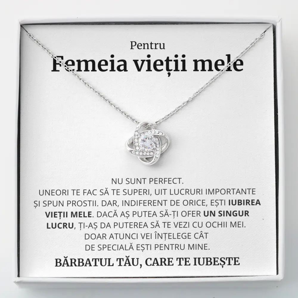 Cadou Femeia Vietii - Colier Love Knot PERFECT
