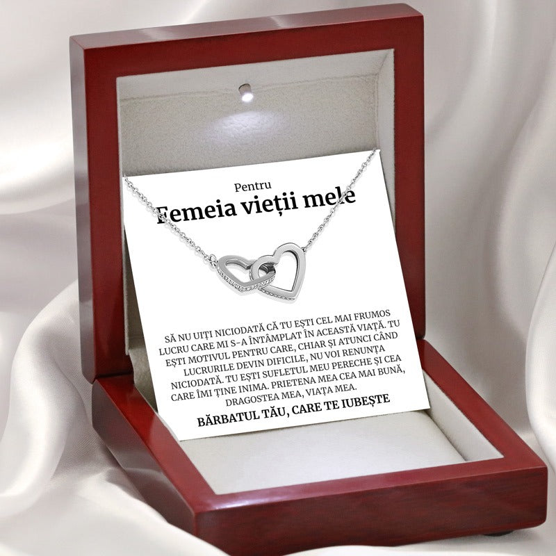 Cadou Femeia Vietii Lux - Colier Inimi