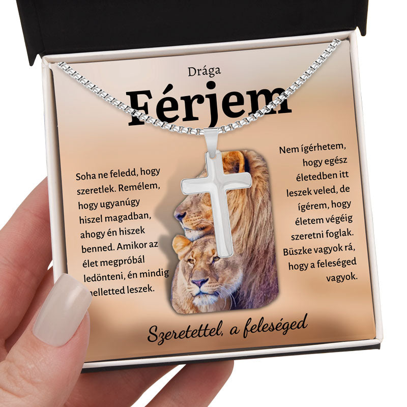 5C Ajándék Draga férjemnek – kereszt nyaklánc
