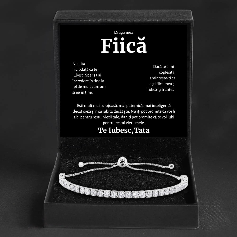 Cadou Fiica - Bratara Tennis Tata BLK