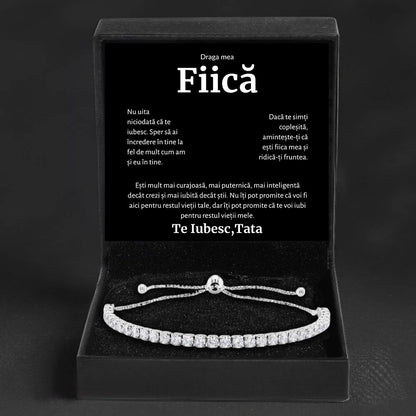 Cadou Fiica - Bratara Tennis Tata BLK