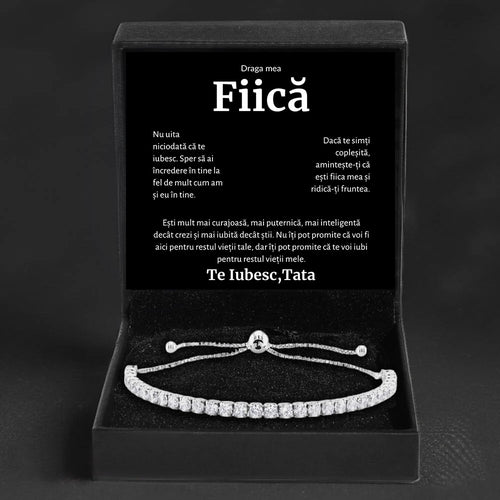 Cadou Fiica - Bratara Tennis Tata BLK