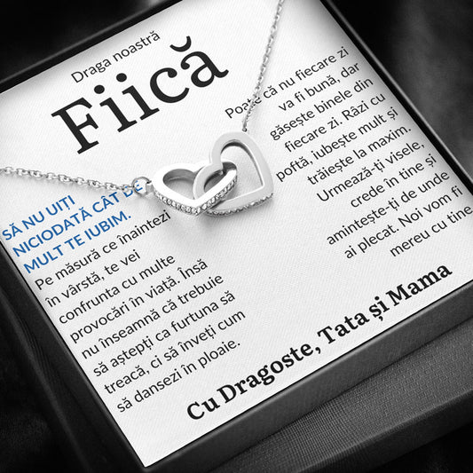 Cadou Fiica - Colier Inimi Provocari Parinti
