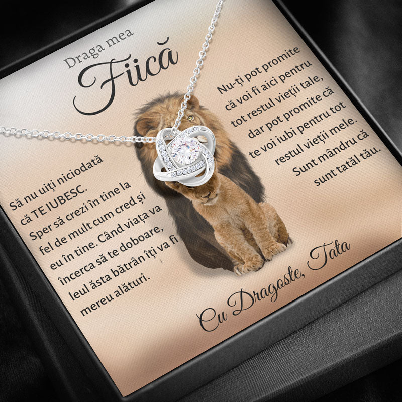 Cadou Fiica - Colier Love Knot Lei Tata