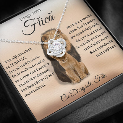 Cadou Fiica - Colier Love Knot Lei Tata