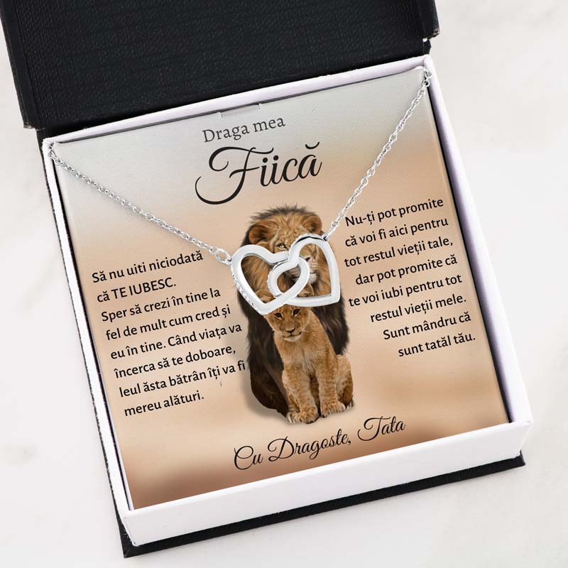 Cadou Fiica - Colier Inimi Lei Tata