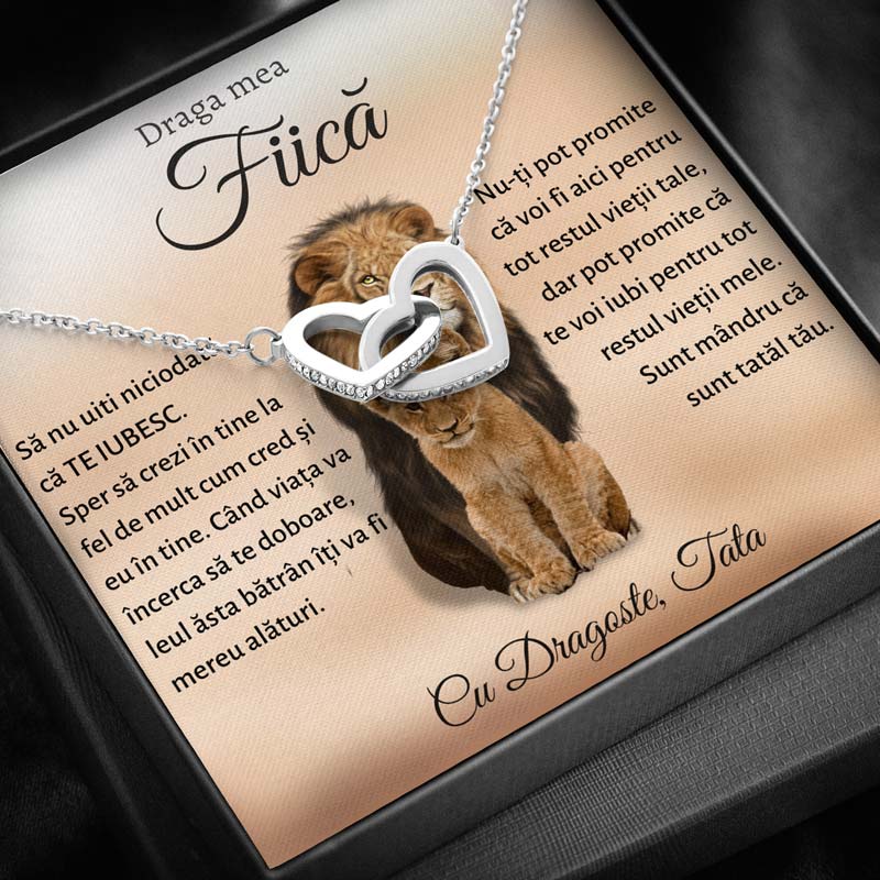 Cadou Fiica - Colier Inimi Lei Tata