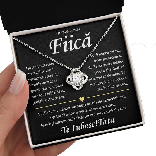 Cadou Fiica - Colier Love Knot Tata Perfect