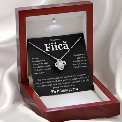Cadou Fiica - Colier Love Knot LUX BLK