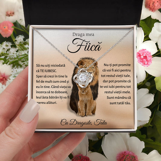 Cadou Fiica - Colier Love Knot Lei Tata