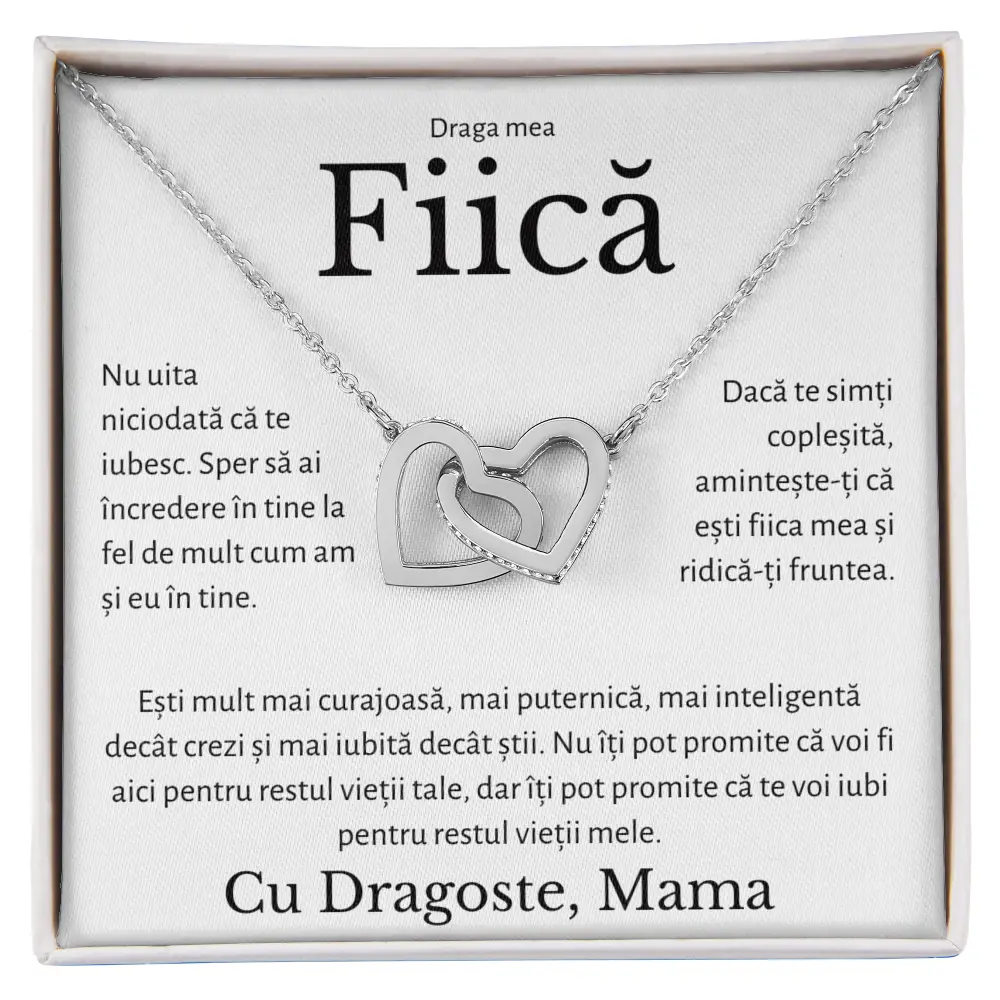 Cadou Fiica - Colier Inimi Mama Incredere