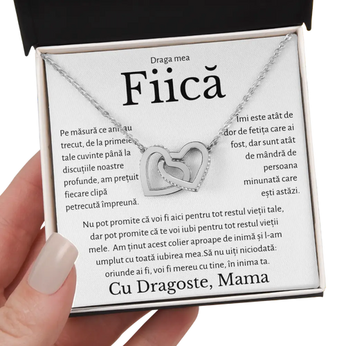 Cadou Fiica - Colier Inimi Mama Impreuna