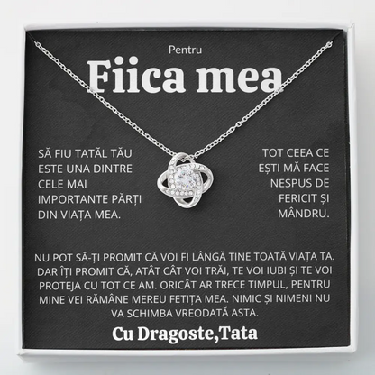 Cadou Fiica - Colier Love Knot Tata Fericit 2