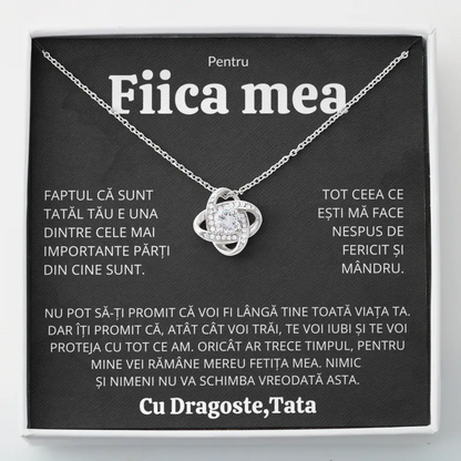 Cadou Fiica - Colier Love Knot Tata Fericit 3