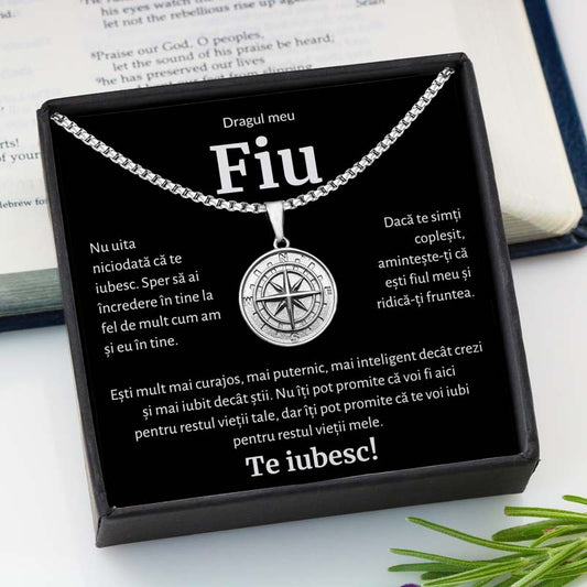 Cadou Fiu - Colier Busola BLK