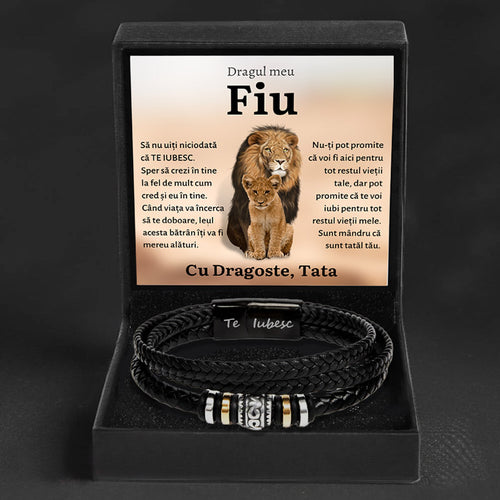 Cadou Fiu - Bratara Piele Tata Lei