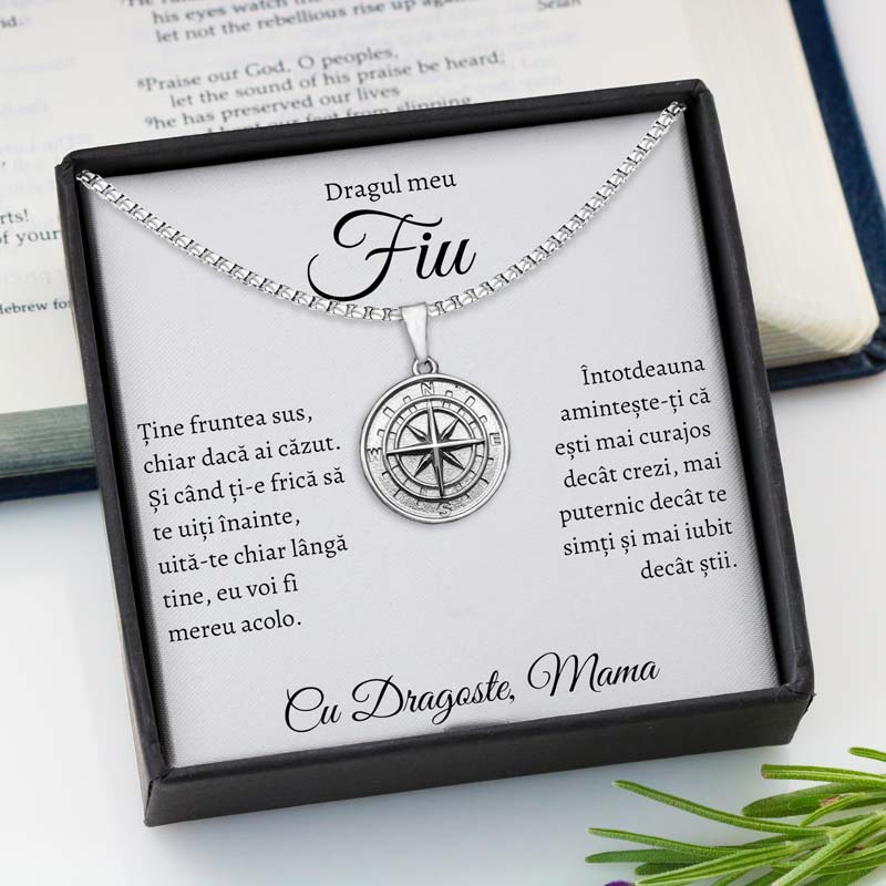 Cadou Fiu - Colier Busola Mama Fruntea