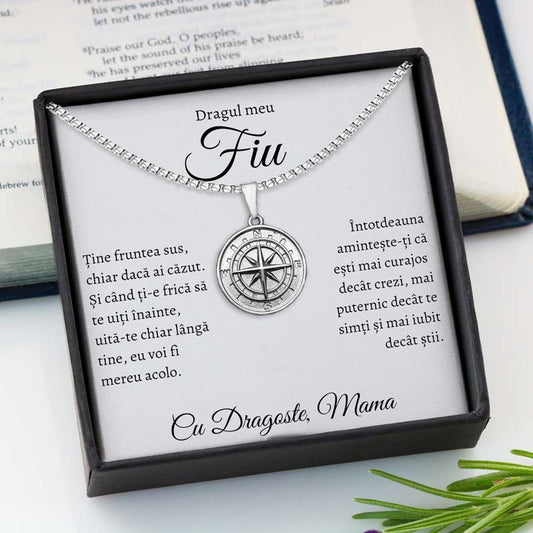 Cadou Fiu - Colier Busola Mama Fruntea
