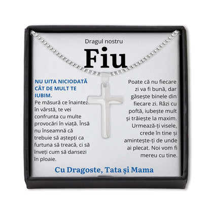Cadou Fiu - Colier Cruce Provocari Parinti