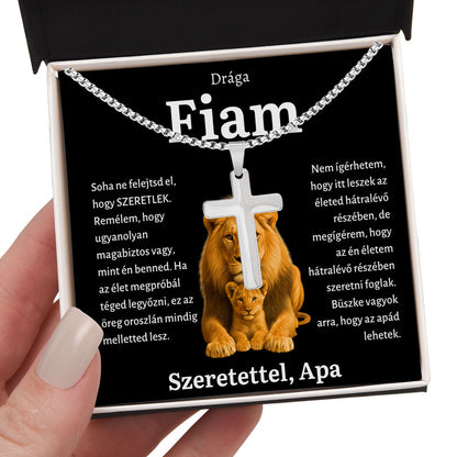 11C Ajándék a fiának - Apa kereszt nyaklánc
